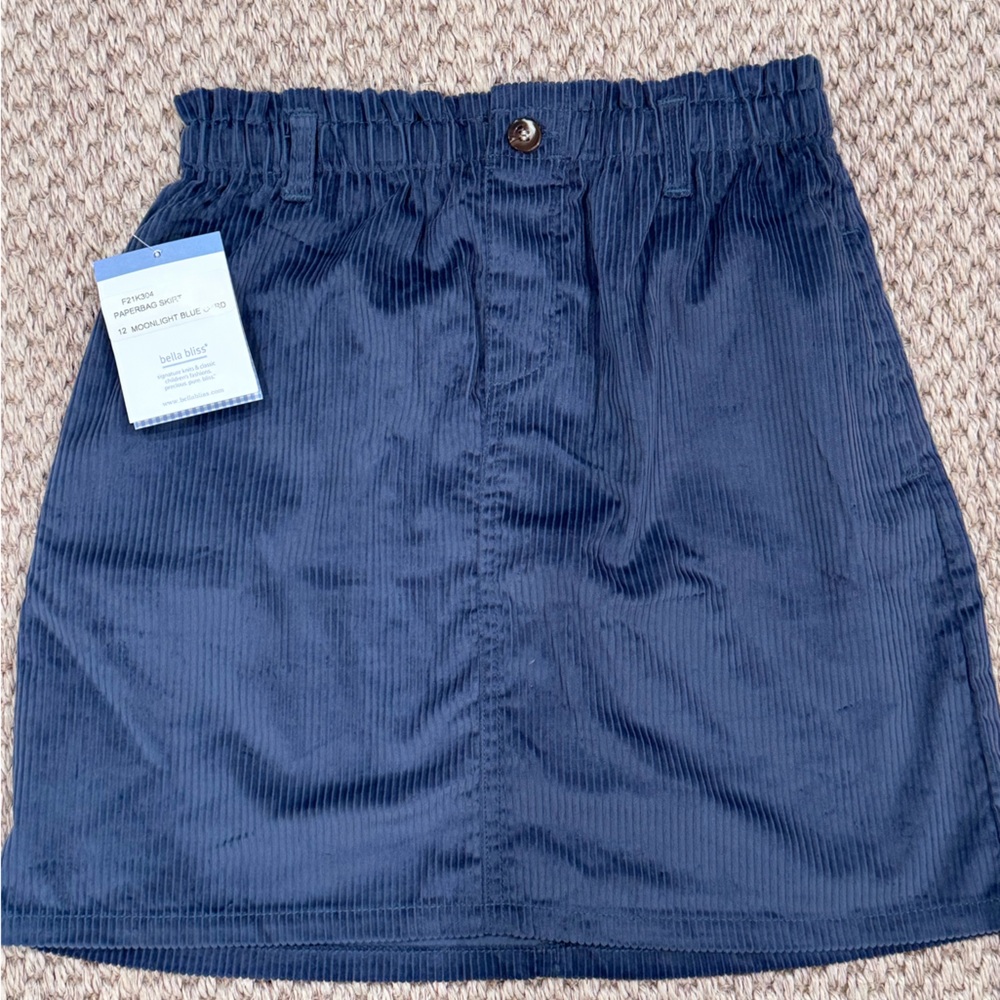 Bella Bliss Midnight Blue Corduroy Skirt